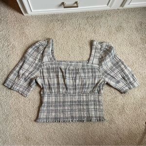 Adorable Square Neck Top (Large, Blk/White, Universal Threads)